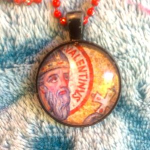 St. Valentine mosaic necklace historical icon Minister to persecuted Christians